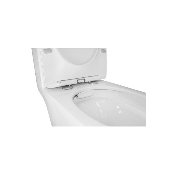 Унитаз-моноблок безободковый Azario Prime AZ-1363OP с тонкой крышкой микролифт - фото 9