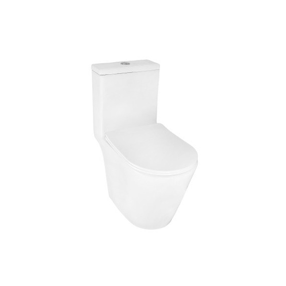 Унитаз-моноблок безободковый Azario Prime AZ-1363OP с тонкой крышкой микролифт - фото 2