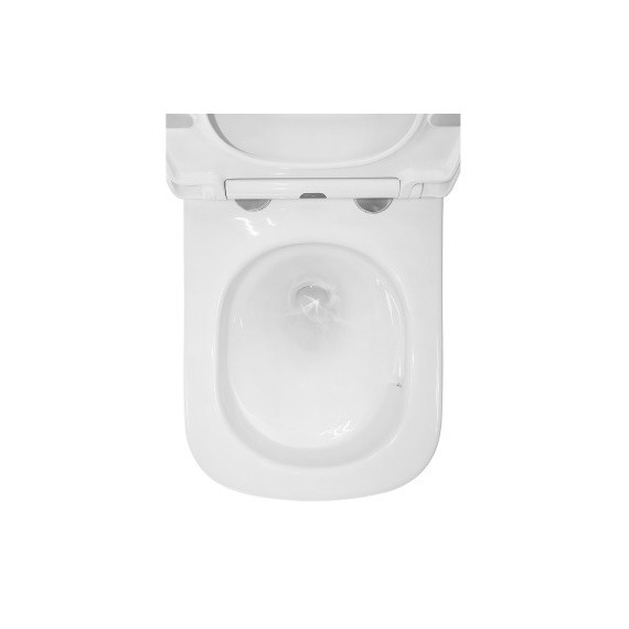 Унитаз подвесной безободковый Azario Vesper AZ-1373WH с тонкой крышкой микролифт (Система смыва торнадо) - фото 11