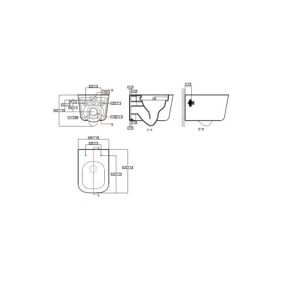 Унитаз подвесной безободковый Azario Vesper AZ-1373WH с тонкой крышкой микролифт (Система смыва торнадо) - фото 17