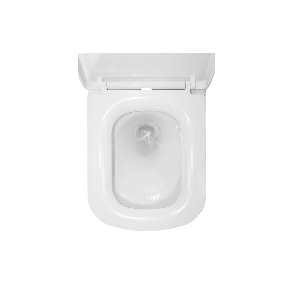 Унитаз подвесной безободковый Azario Vesper AZ-1373WH с тонкой крышкой микролифт (Система смыва торнадо) - фото 6