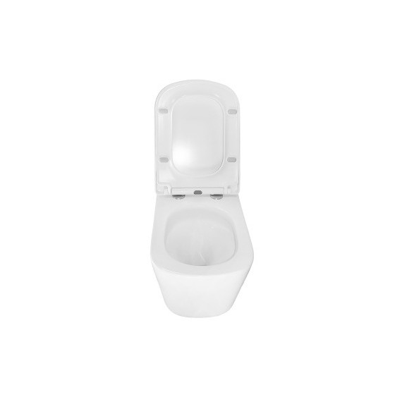 Унитаз подвесной безободковый Azario Vesper AZ-1373WH с тонкой крышкой микролифт (Система смыва торнадо) - фото 7