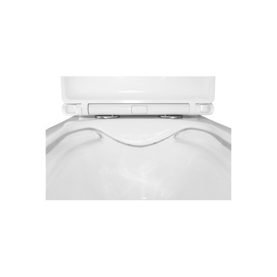 Унитаз-моноблок безободковый Azario VARO AZ-2171 с тонкой крышкой микролифт - фото 12