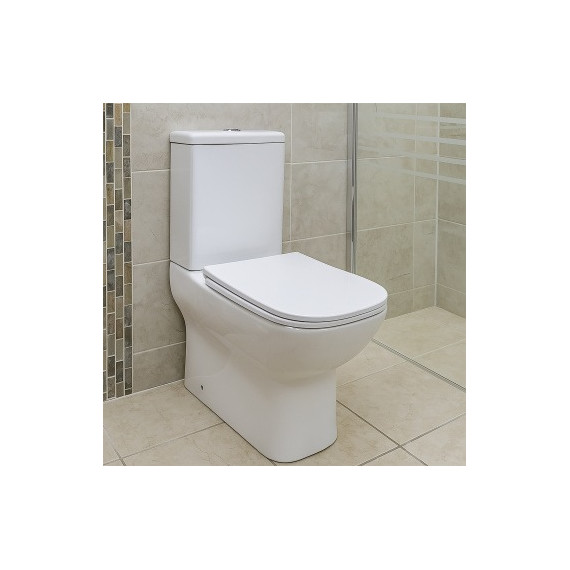 Унитаз-моноблок безободковый Azario VARO AZ-2171 с тонкой крышкой микролифт - фото 15