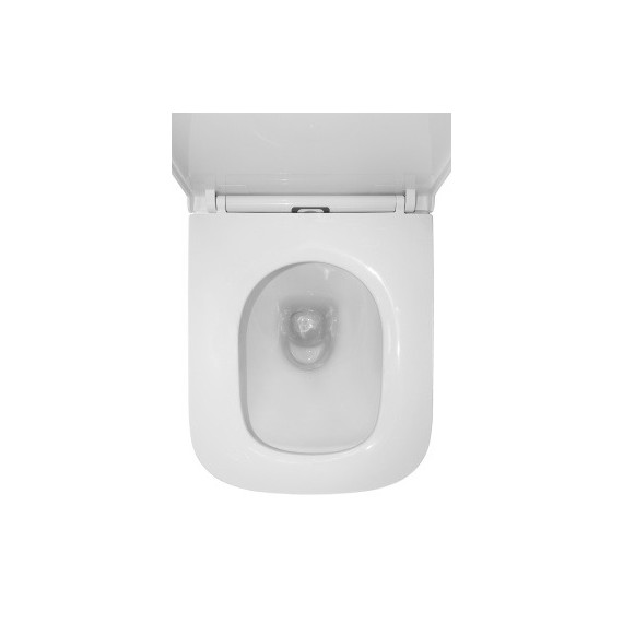 Унитаз-компакт безободковый Azario Quadro AZ-2175-1 с тонкой крышкой микролифт - фото 9