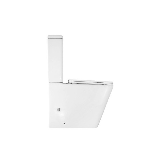 Унитаз-компакт безободковый Azario Quadro AZ-2175-1 с тонкой крышкой микролифт - фото 11