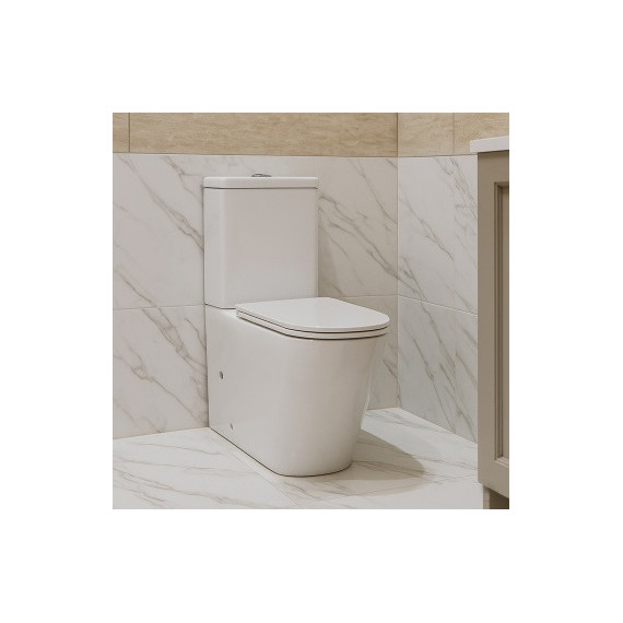 Унитаз-компакт безободковый Azario Quadro AZ-2175-1 с тонкой крышкой микролифт - фото 14