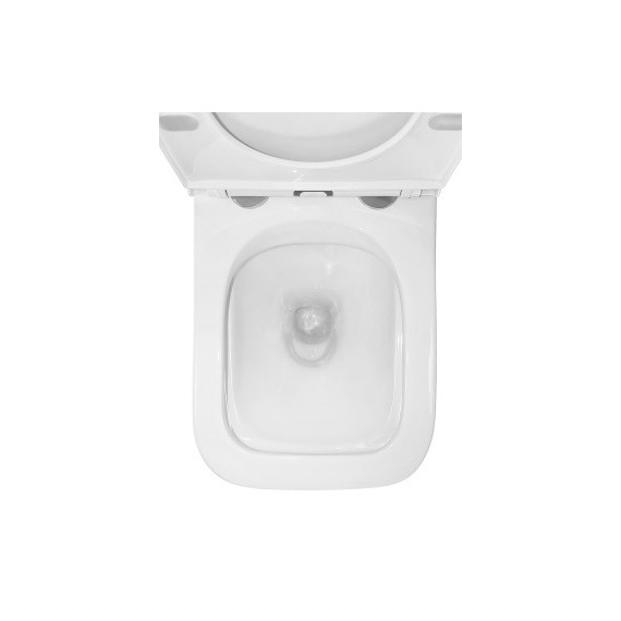 Унитаз-компакт безободковый Azario Quadro AZ-2175-1 с тонкой крышкой микролифт - фото 6