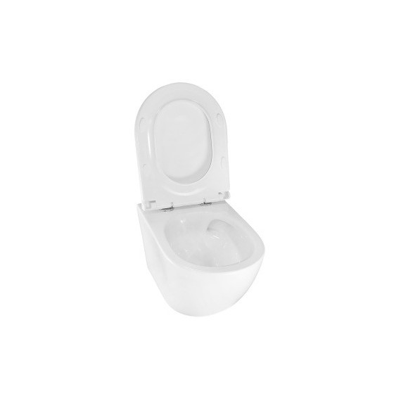 Унитаз подвесной безободковый Azario BONELLE AZ-2801E с тонкой крышкой микролифт (Система смыва торнадо) - фото 12