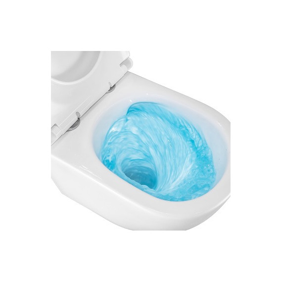 Унитаз подвесной безободковый Azario BONELLE AZ-2801E с тонкой крышкой микролифт (Система смыва торнадо) - фото 13