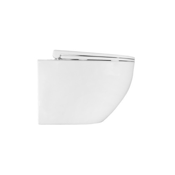 Унитаз подвесной безободковый Azario BONELLE AZ-2801E с тонкой крышкой микролифт (Система смыва торнадо) - фото 5