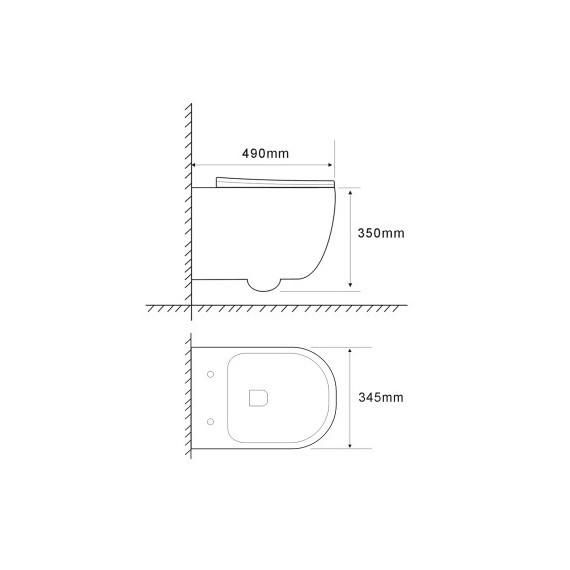 Унитаз подвесной безободковый Azario BONELLE AZ-2801E с тонкой крышкой микролифт (Система смыва торнадо) - фото 16