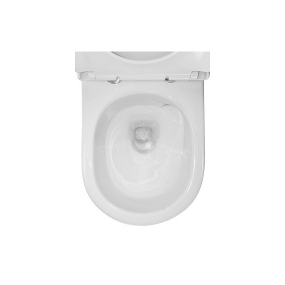 Унитаз подвесной безободковый Azario BONELLE AZ-2801E с тонкой крышкой микролифт (Система смыва торнадо) - фото 6