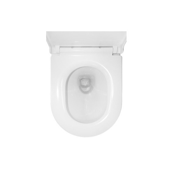 Унитаз подвесной безободковый Azario BONELLE AZ-2801E с тонкой крышкой микролифт (Система смыва торнадо) - фото 7