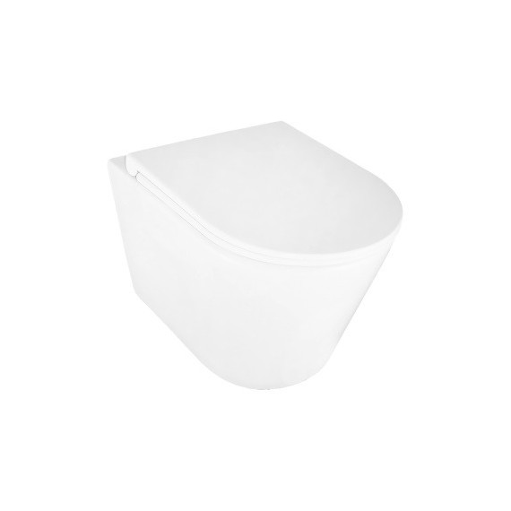 Унитаз подвесной безободковый Azario LANDER AZ-2802E с тонкой крышкой микролифт (Система смыва торнадо) - фото 5