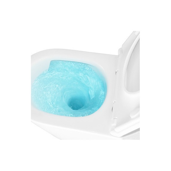 Унитаз подвесной безободковый Azario LANDER AZ-2802E с тонкой крышкой микролифт (Система смыва торнадо) - фото 8