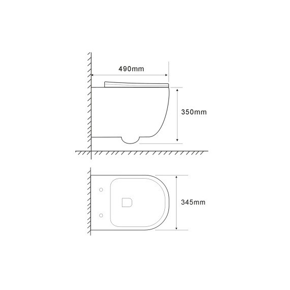 Унитаз подвесной безободковый Azario LANDER AZ-2802E с тонкой крышкой микролифт (Система смыва торнадо) - фото 14