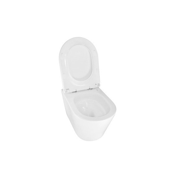 Унитаз подвесной безободковый Azario LANDER AZ-2802E с тонкой крышкой микролифт (Система смыва торнадо) - фото 9