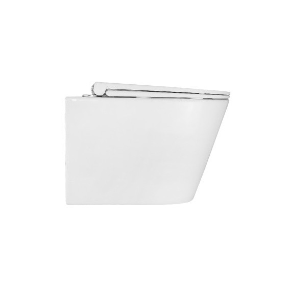 Унитаз подвесной безободковый Azario LANDER AZ-2802E с тонкой крышкой микролифт (Система смыва торнадо) - фото 3