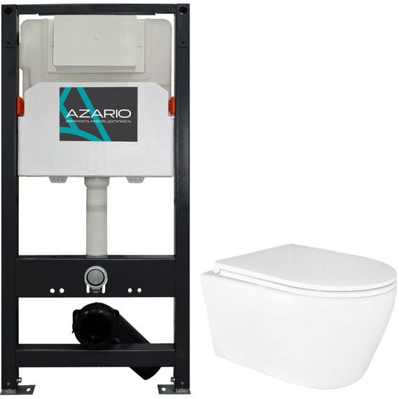 Инсталляция Azario New AZ-501A с подвесным безободковым унитазом Uno AZ-2380 - фото 