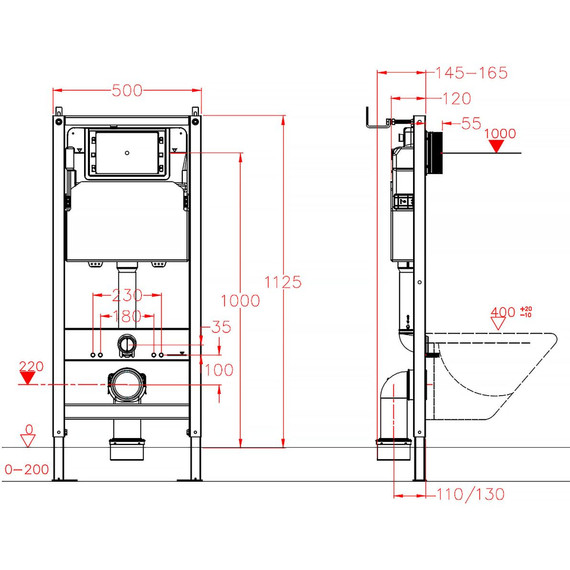 Инсталляция Azario New AZ-501A с подвесным безободковым унитазом Uno AZ-2380 - фото 14