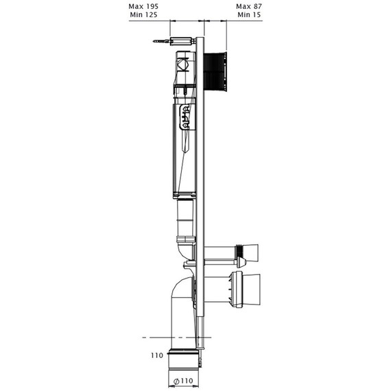 Инсталляция Azario AZ-8010-1000 с подвесным безободковым унитазом  AZ-2380 - фото 11