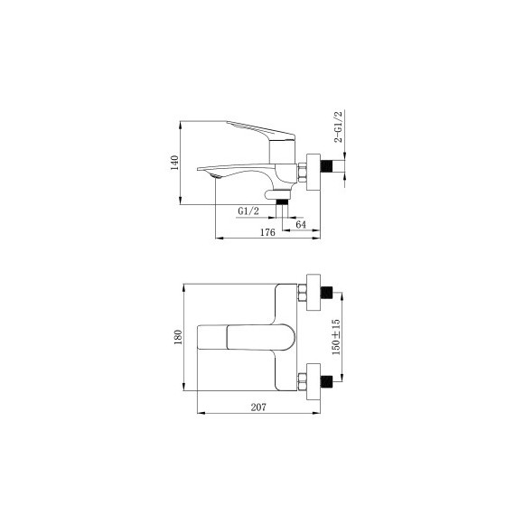 Смеситель для ванны Azario Lursy AZ-K3049 - фото 8