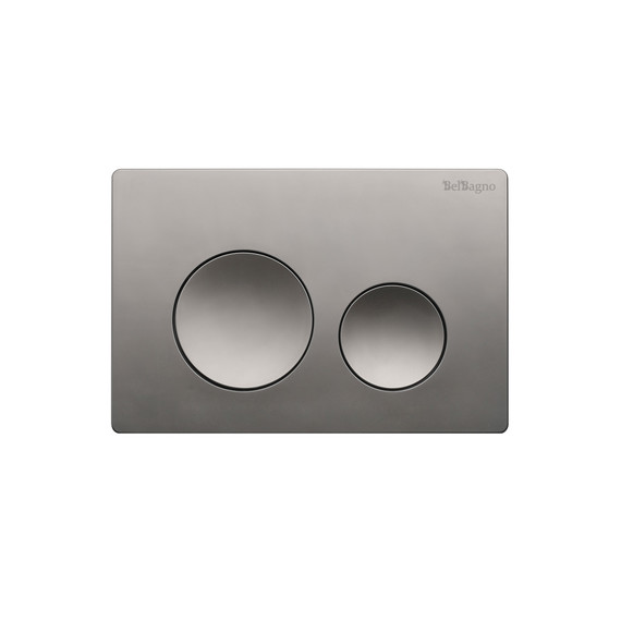 Кнопка смыва BelBagno BB-03C-GM, оружейная сталь - фото 