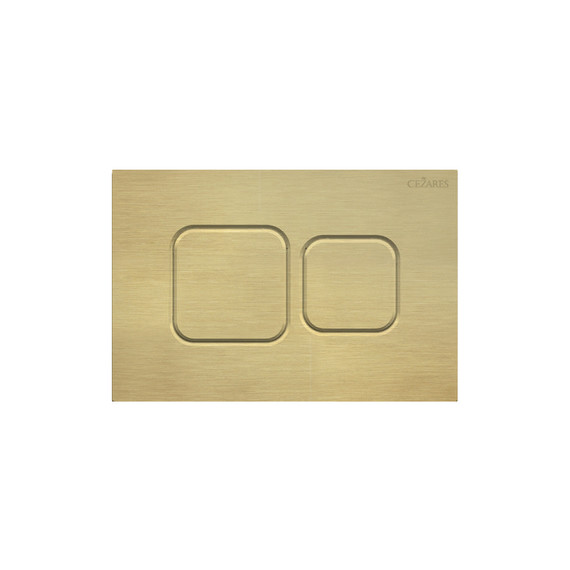 Кнопка смыва Cezares Pneumatic PN2-BTN-BORO, брашированное золото - фото 