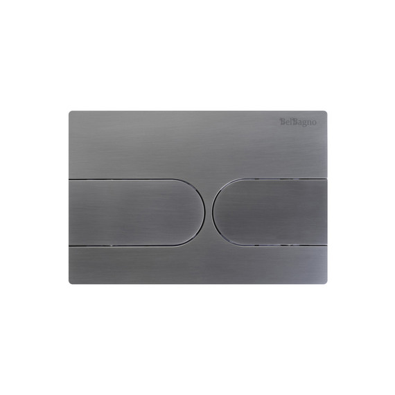 Кнопка смыва BelBagno BB-11-GM, оружейная сталь - фото 