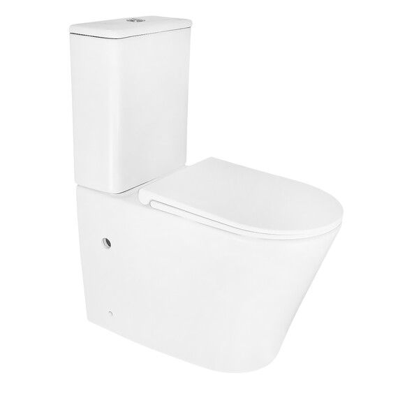 Унитаз-компакт безободковый Azario LANDER AZ-1257A с крышкой микролифт (система смыва Торнадо) - фото 11