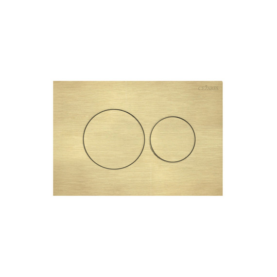 Кнопка смыва Cezares Pneumatic PN1-BTN-BORO, брашированное золото - фото 