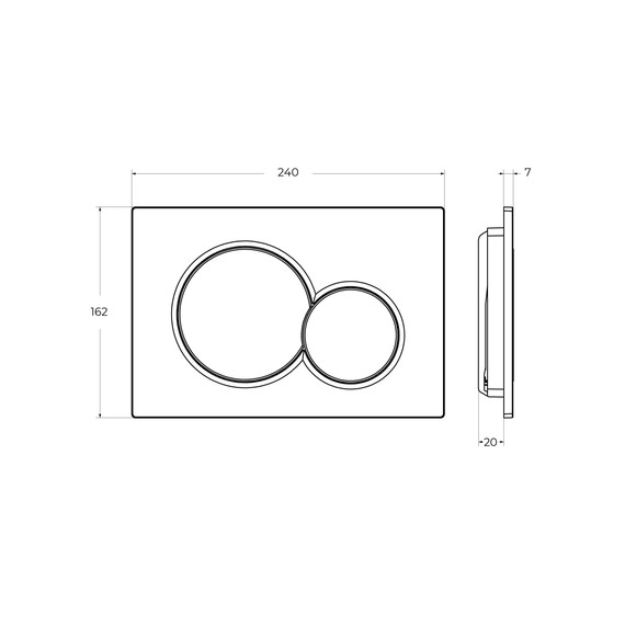 Кнопка смыва Cezares Stylus STYLUS-BTN-IN, сатин - фото 2