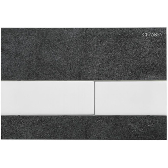 Кнопка смыва Cezares Lux LUX-PN-BIO, чёрный/белый матовый - фото 