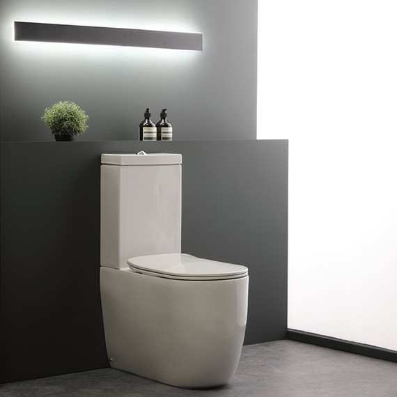 Унитаз-компакт безободковый Kerasan Nolita 531701 с тонкой крышкой микролифт - фото 3