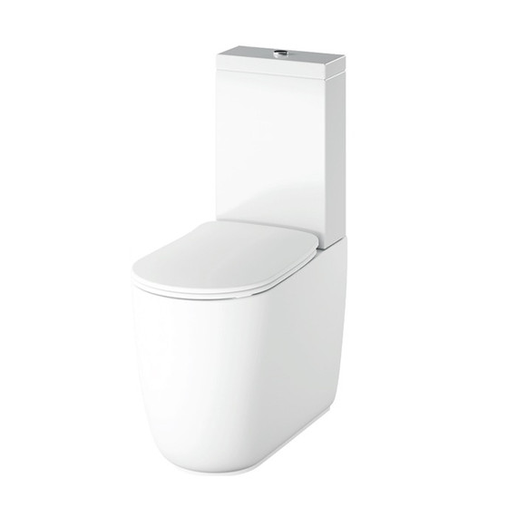 Унитаз-компакт безободковый Kerasan Nolita 531701 с тонкой крышкой микролифт - фото 