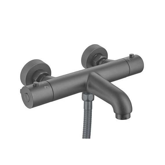 Смеситель для ванны с термостатом Aquatek Вега AQ1043BGM, оружейная сталь - фото 