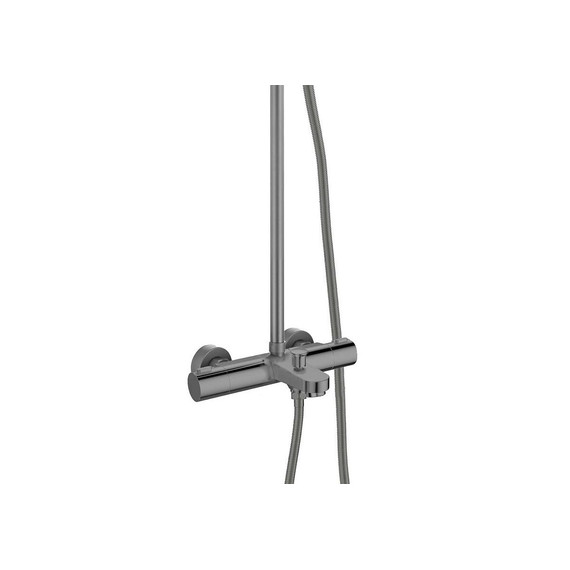 Душевая стойка с термостатом Aquatek Вега AQ2043BGM, оружейная сталь - фото 3