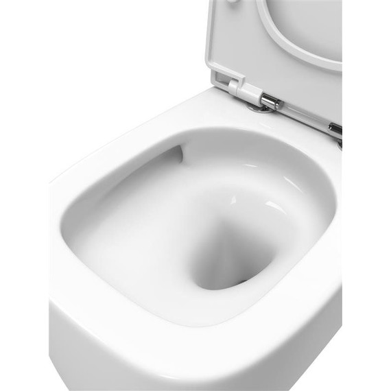 Унитаз подвесной безободковый Cezares Comfort CZR-380-TH-TOR/SC с тонкой крышкой микролифт (система смыва Торнадо) - фото 8