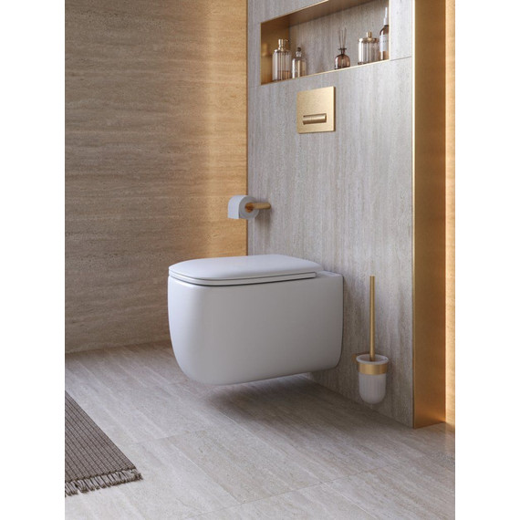 Унитаз подвесной безободковый Cezares Comfort CZR-380-TH-TOR/SC с тонкой крышкой микролифт (система смыва Торнадо) - фото 12