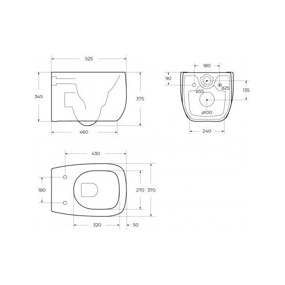 Унитаз подвесной безободковый Cezares Comfort CZR-380-TH-TOR/SC с тонкой крышкой микролифт (система смыва Торнадо) - фото 17