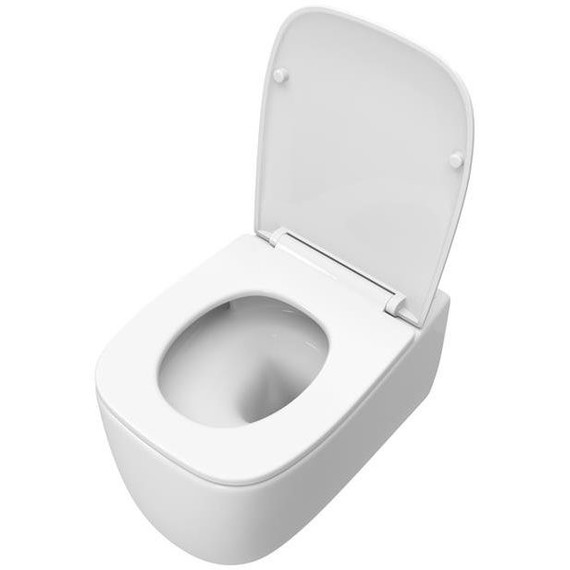 Унитаз подвесной безободковый Cezares Comfort CZR-380-TH-TOR/SC с тонкой крышкой микролифт (система смыва Торнадо) - фото 5