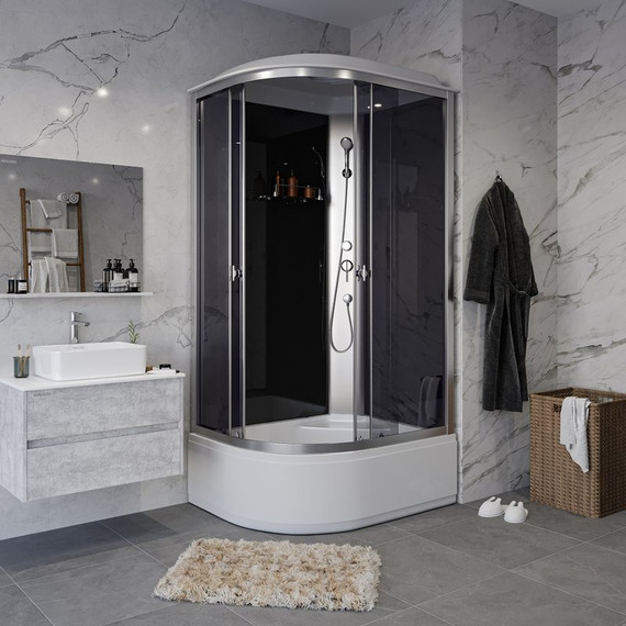 Душевая кабина Niagara Eco 110x80 см E110/80/40R/TN, серебро/тонированное (безсиликоновая сборка) - фото 2