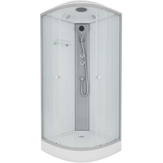 Душевая кабина Niagara Eco 80x80 см E80/13/MT, хром матовый/матовое (безсиликоновая сборка) - фото 2