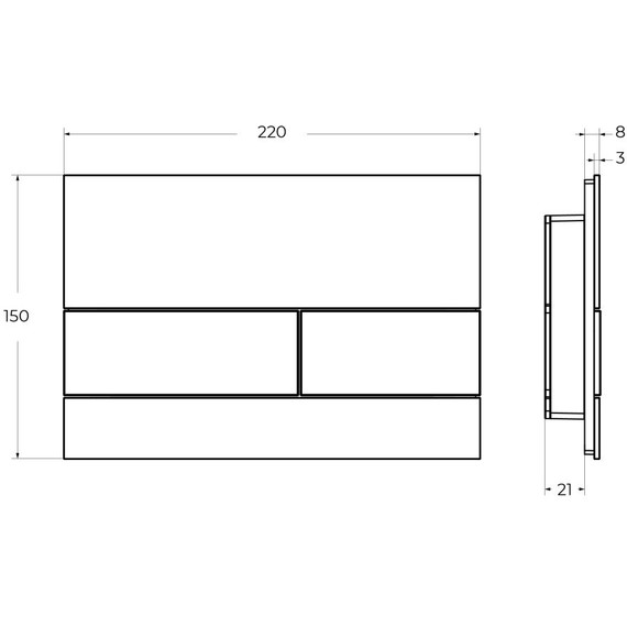 Кнопка смыва Cezares Lux LUX-GB-1-BORO, брашированное золото/белое стекло - фото 4