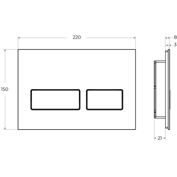 Кнопка смыва Cezares Lux LUX-GB-2-BORO, брашированное золото/белое стекло - фото 4