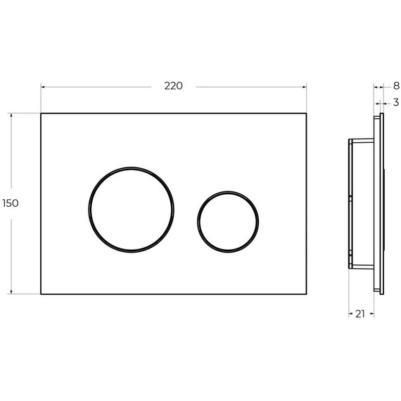 Кнопка смыва Cezares Lux LUX-GB-BIO-C, белый матовый/белое стекло - фото 4
