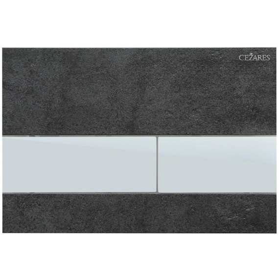 Кнопка смыва Cezares Lux LUX-PN-01, чёрный/хром - фото 