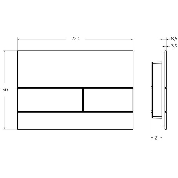 Кнопка смыва Cezares Lux LUX-PN-01, чёрный/хром - фото 3
