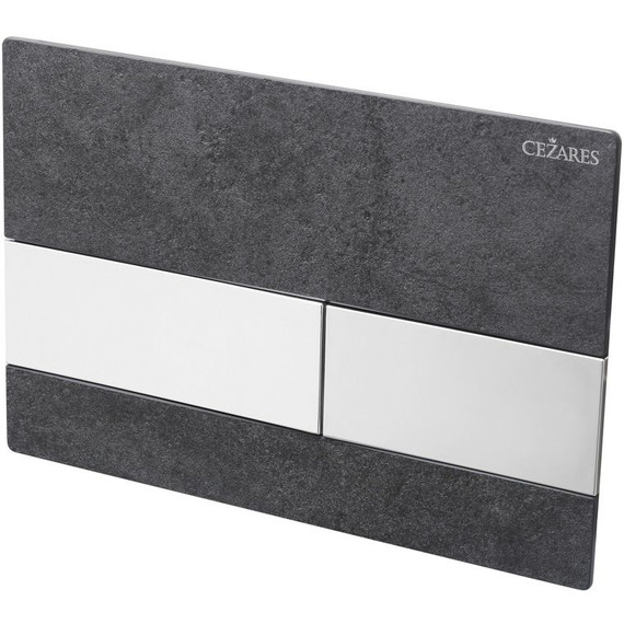 Кнопка смыва Cezares Lux LUX-PN-BIO, чёрный/белый матовый - фото 2